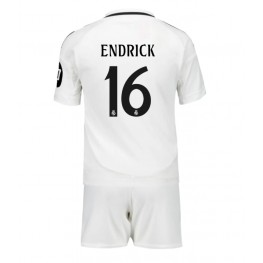Real Madrid Endrick #16 Thuis tenue Kids 2024-25 Korte Mouw (+ Korte broeken)